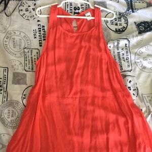 Bright orange tank top